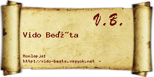 Vido Beáta névjegykártya