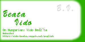 beata vido business card